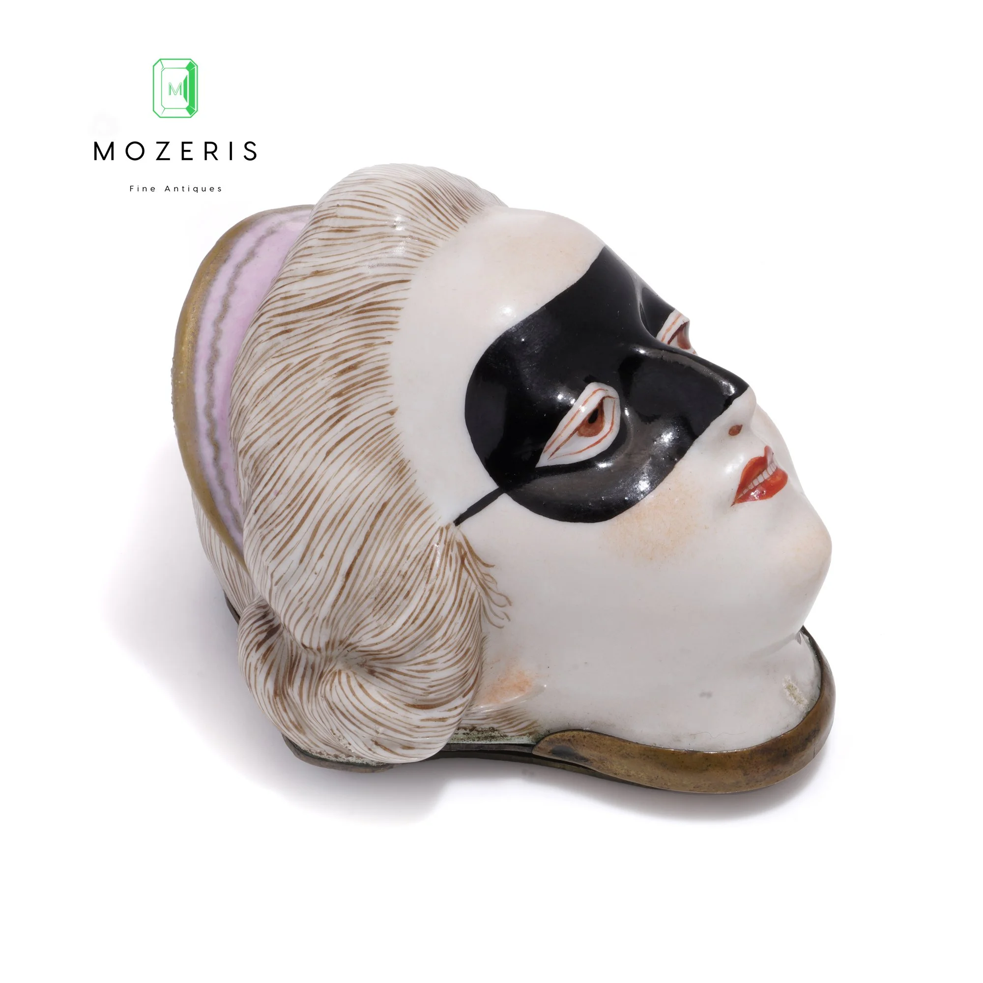 Explore the 18th Century Meissen Masquerade Lady Patch Box